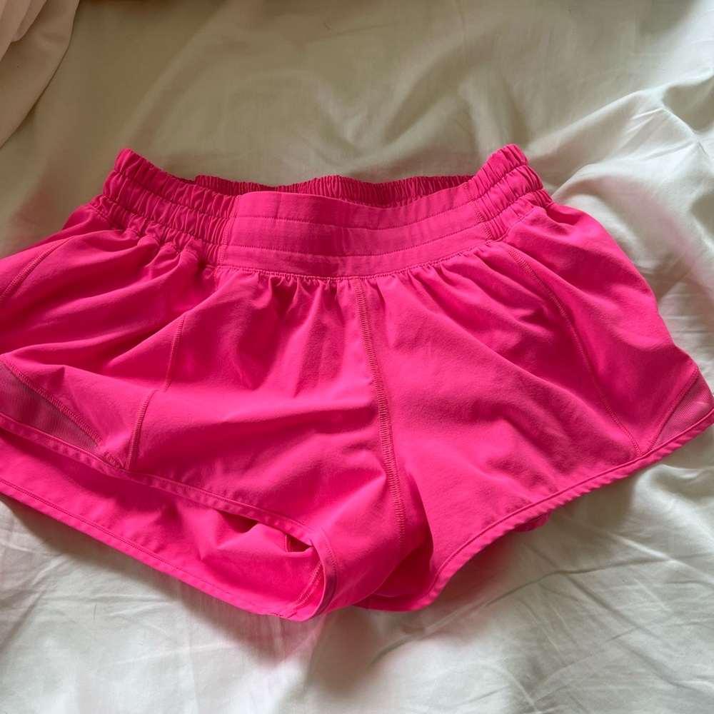 Hot Pink Lululemon Hotty Hot shorts 2.5 inch